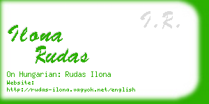 ilona rudas business card